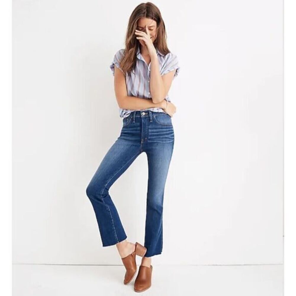 New! Madewell Tall Cali Demi-Boot‎ Jeans in Marco Wash, 26T